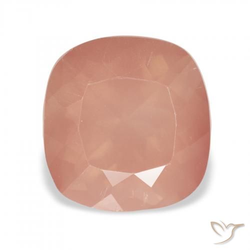 3.08ct 天然 中粉红色 中长石拉长石, 软垫, 透明