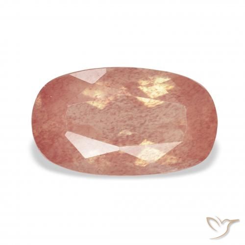 3.02ct 天然 红橙色 中长石拉长石, 软垫, 透明