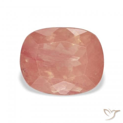 3.13ct 天然 中粉红色 中长石拉长石, 软垫, 透明