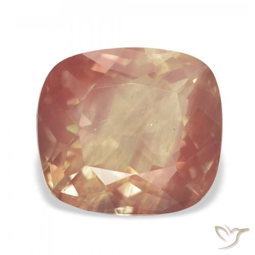 4.67ct 橙红色 中长石拉长石, 软垫, 透明