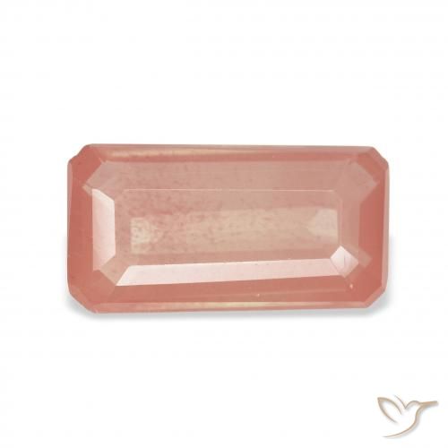 2.92ct 橙粉色 中长石拉长石, 祖母绿式切割, 透明