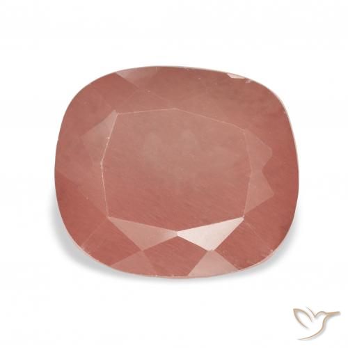 4.48ct 中粉红色 中长石拉长石, 软垫, 透明