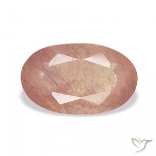2.31ct 浅红橙色 中长石拉长石, 椭圆形, 透明