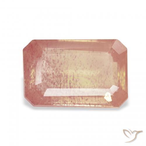 2.68ct 浅红橙色 中长石拉长石, 祖母绿式切割, 透明