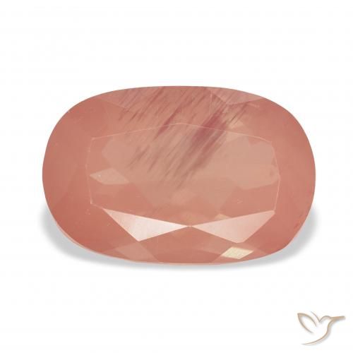 4.36ct 红橙色 中长石拉长石, 软垫, 透明