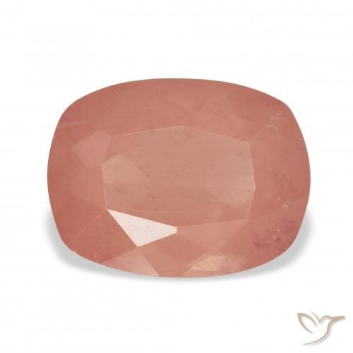 3.73ct 红橙色 中长石拉长石, 软垫, 透明