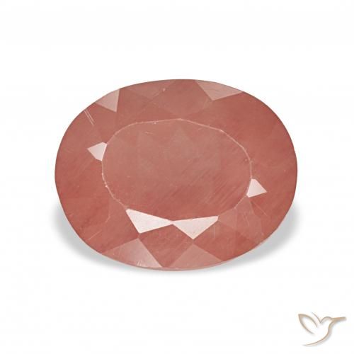 2.75ct 中红 中长石拉长石, 椭圆形, 透明