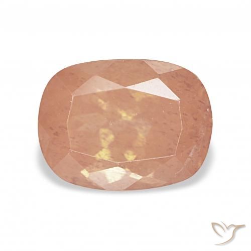 2.99ct 红橙色 中长石拉长石, 软垫, 透明