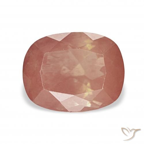 2.65ct 淡红橙色 中长石拉长石, 软垫, 透明