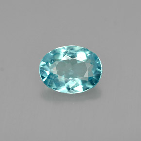 1.00克拉天然磷灰石，椭圆形切割，7.4×5.6毫米，VVS-VS