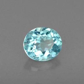 0.60克拉天然磷灰石，椭圆形切割，5.6×4.9毫米，VS