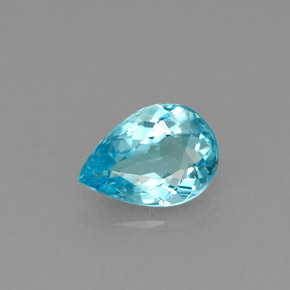 0.71克拉天然磷灰石，梨形，7.1×5毫米，VS
