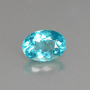 0.89克拉天然磷灰石，椭圆形切割，7.1×5.1毫米，VVS-VS