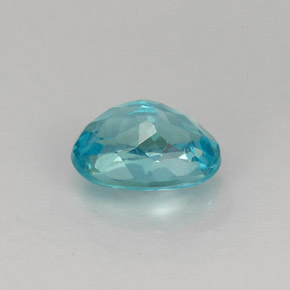0.98克拉天然磷灰石，椭圆形切割，7.1×5.1毫米，VS-SI