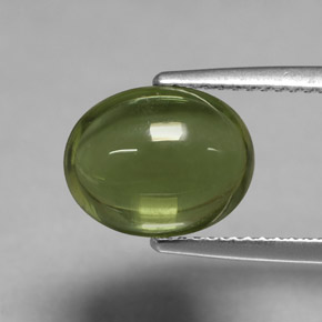 4.77克拉天然绿色磷灰石，椭圆形切割，11.2×9毫米，透明