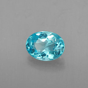 0.64克拉天然磷灰石，椭圆形切割，6.5×4.8毫米，VVS-VS