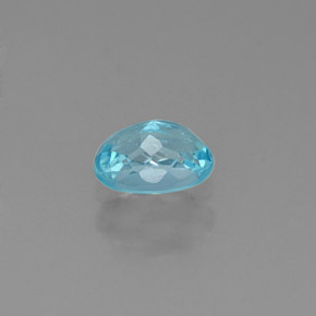 0.57克拉天然磷灰石，椭圆形切割，5.8×4.1毫米，VS