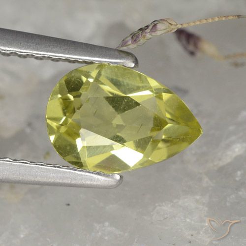 1.11ct 天然 温暖的森林绿 磷灰石, 梨形, VS
