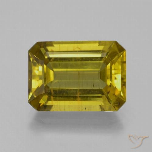 8.07ct 天然 棕黄色 磷灰石, 祖母绿式切割, SI