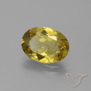2.76克拉天然黄色磷灰石，椭圆形切割，11.1×8.1毫米，SI