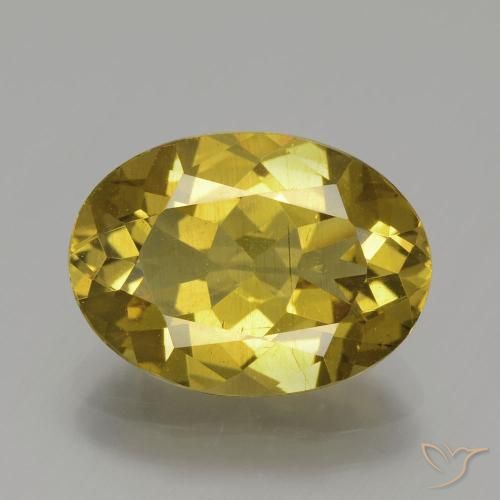 5.18ct 天然 金色 磷灰石, 椭圆形, VS-SI