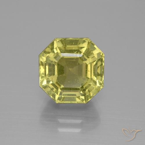 5.88ct 天然 土黄色 磷灰石, 祖母绿式切割, VS-SI