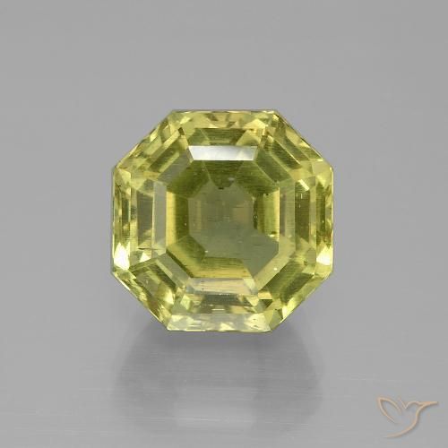 8.30ct 天然 绿黄色 磷灰石, 祖母绿式切割, VS
