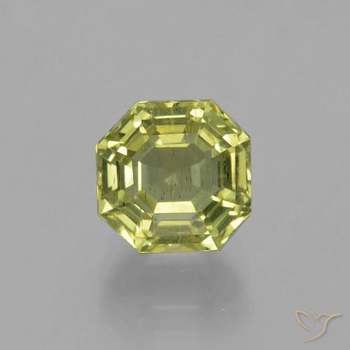 3.40ct 天然 黄绿色 磷灰石, 祖母绿式切割, VS