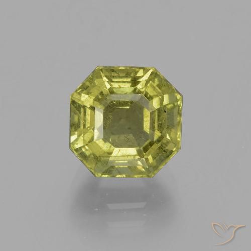 3.64ct 天然 暖土绿 磷灰石, 祖母绿式切割, VS-SI