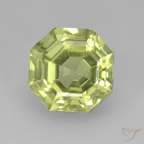 3.24ct 天然 中黄色 磷灰石, 祖母绿式切割, VS