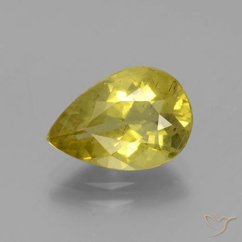 2.91ct 天然 深黄色 磷灰石, 梨形, VS