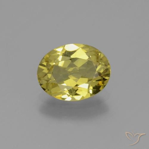 1.46ct 天然 中黄色 磷灰石, 椭圆形, VS