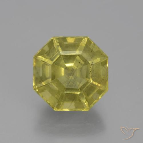 4.69ct 天然 中黄色 磷灰石, 祖母绿式切割, VS