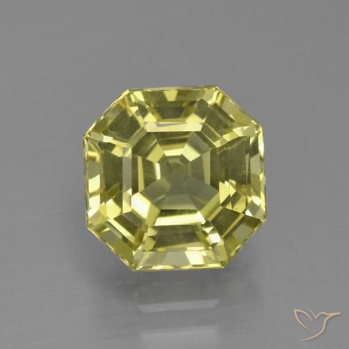 4.10ct 天然 中黄色 磷灰石, 祖母绿式切割, VVS-VS