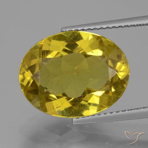 7.88ct 天然 第戎黄 磷灰石, 椭圆形, VS