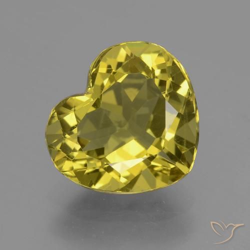 4.99ct 天然 深黄色 磷灰石, 心形, VVS-VS