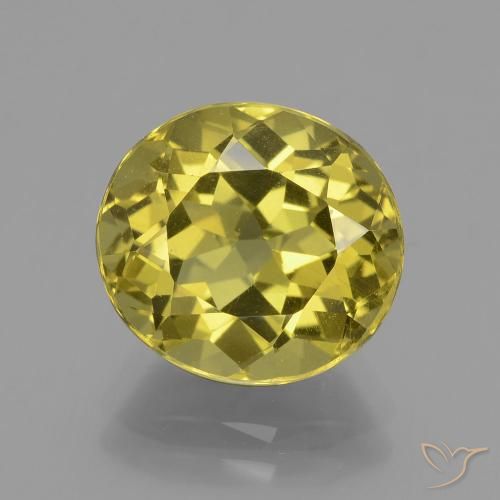5.33ct 天然 深黄色 磷灰石, 椭圆形, VS