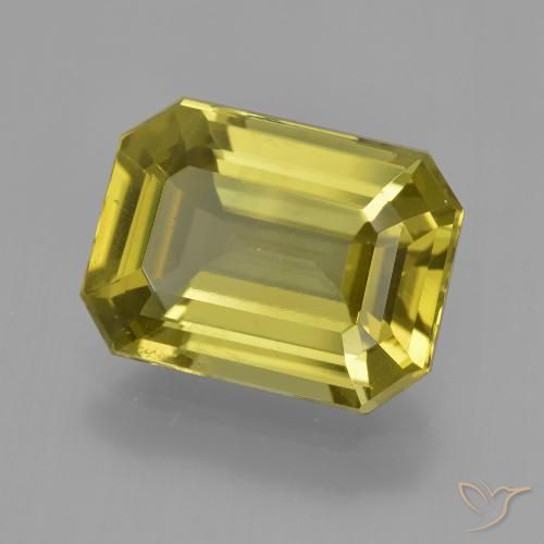 6.37ct 天然 菠萝黄 磷灰石, 祖母绿式切割, VS