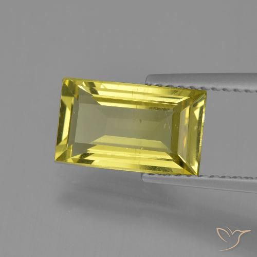 2.38ct 天然 淡黄色 磷灰石, 狭长方形, VS-SI