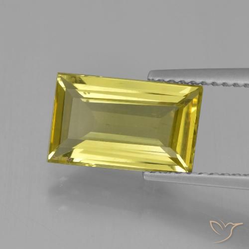 3.02ct 天然 淡黄色 磷灰石, 狭长方形, VS