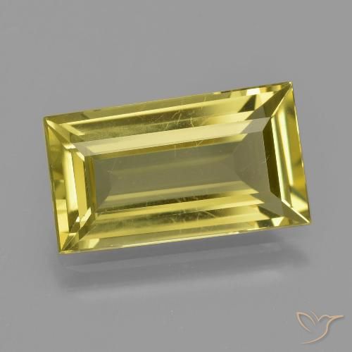 5.10ct 天然 深黄色 磷灰石, 狭长方形, VS