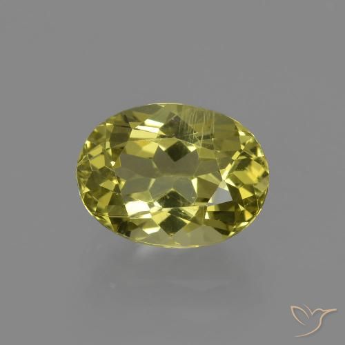 2.58ct 天然 中黄色 磷灰石, 椭圆形, VS