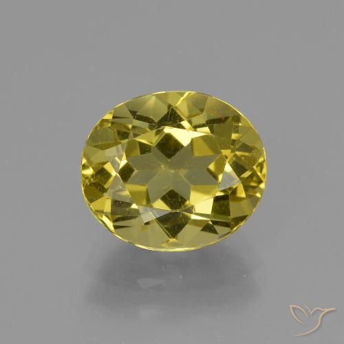 2.89ct 天然 深黄色 磷灰石, 椭圆形, VS