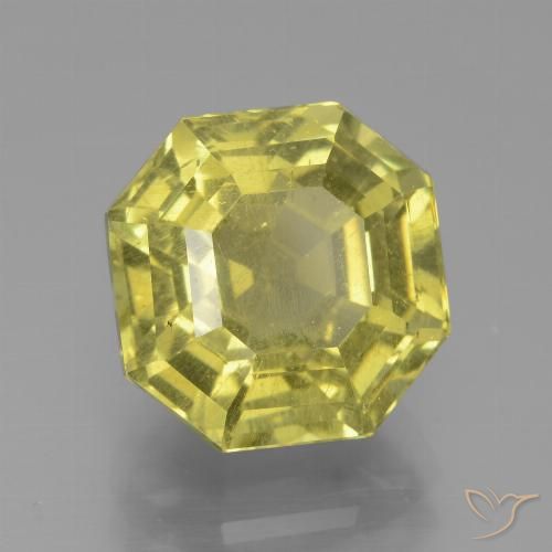 6.61ct 天然 淡黄色 磷灰石, 祖母绿式切割, VS
