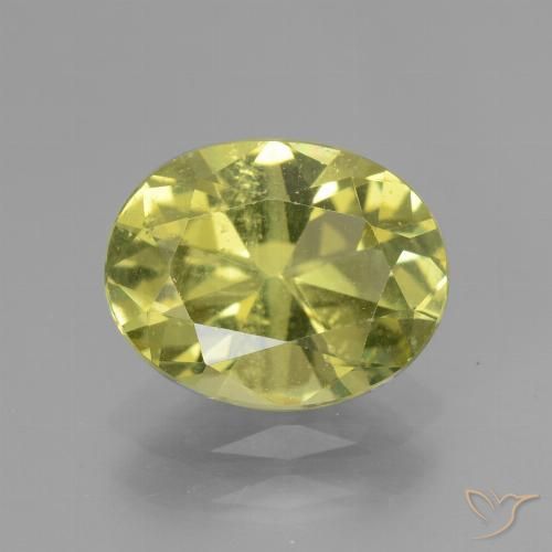 2.37ct 天然 绿黄色 磷灰石, 椭圆形, VS