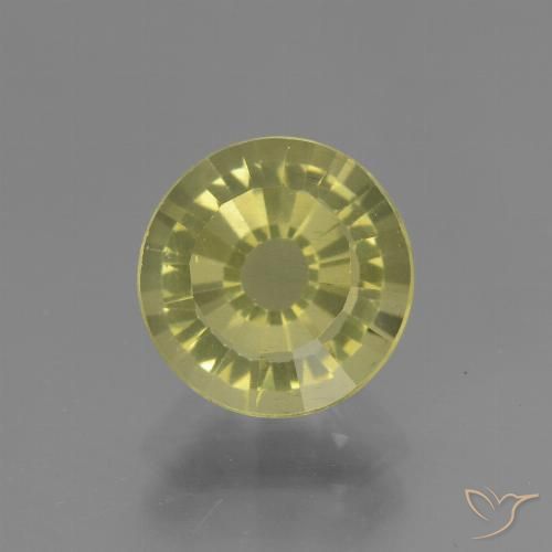 2.14ct 天然 中浅黄色 磷灰石, 圆形的, VVS-VS