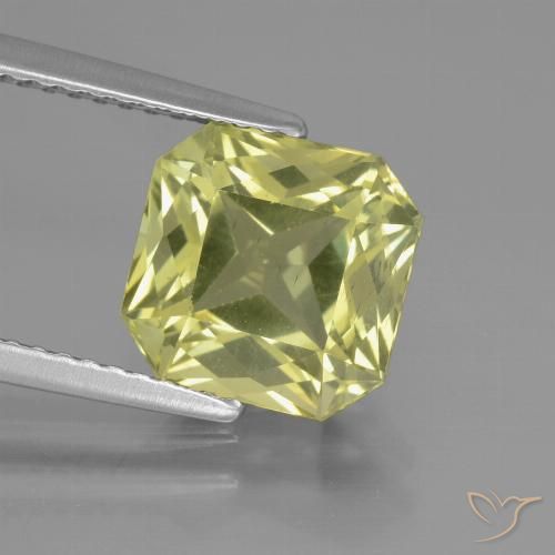 3.67ct 天然 绿黄色 磷灰石, 祖母绿式切割, VS