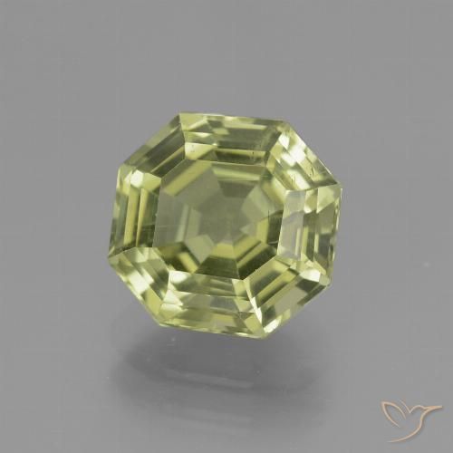 3.31ct 天然 黄绿色 磷灰石, 祖母绿式切割, VS