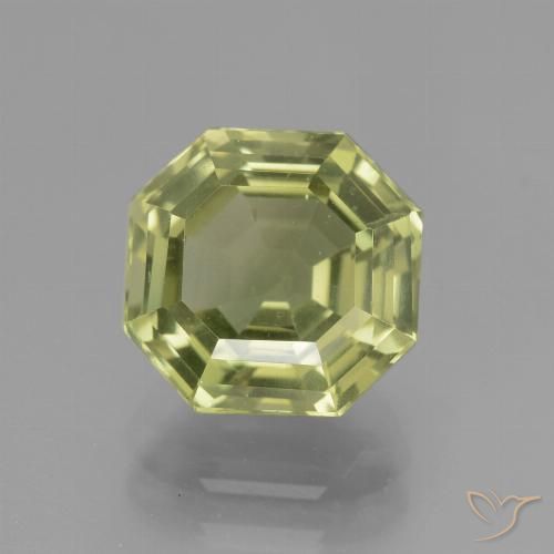 3.86ct 天然 黄绿色 磷灰石, 祖母绿式切割, VS