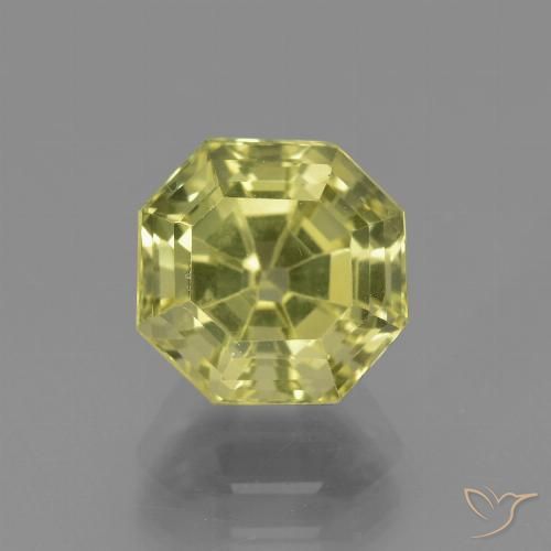 3.42ct 天然 绿黄色 磷灰石, 祖母绿式切割, VS